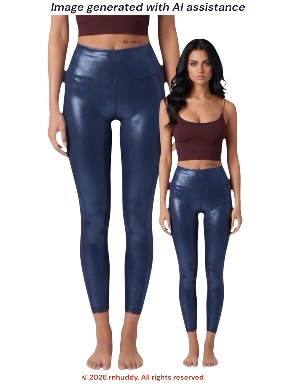 DSG 2XL navy shine side pocket 7/8 leggings
